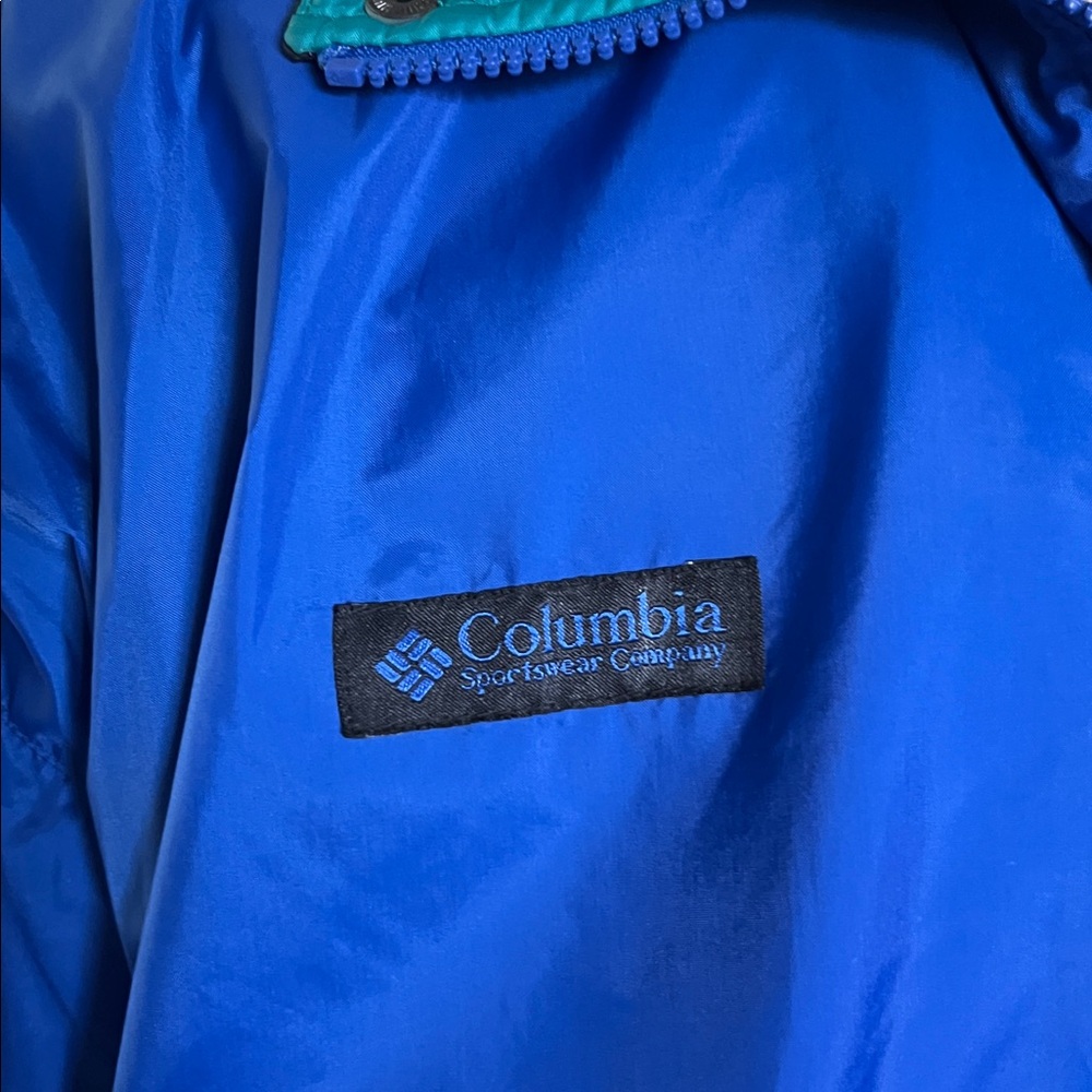 Columbia Men's Blue and Teal Windbreaker size XL - Picture 3 of 11
